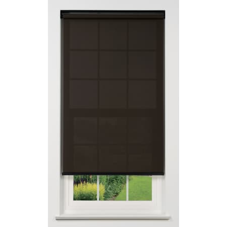 Linen Avenue Cordless 5% Solar Screen Standard Roller Shade, 28 W x 66 H, Shadow R2SS5SW2800B66